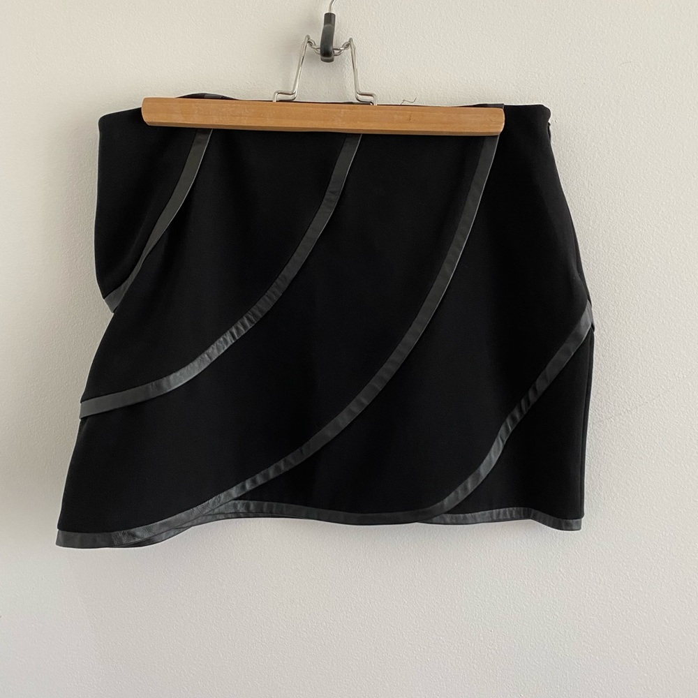 DVF Mini Skirt with Leather Details